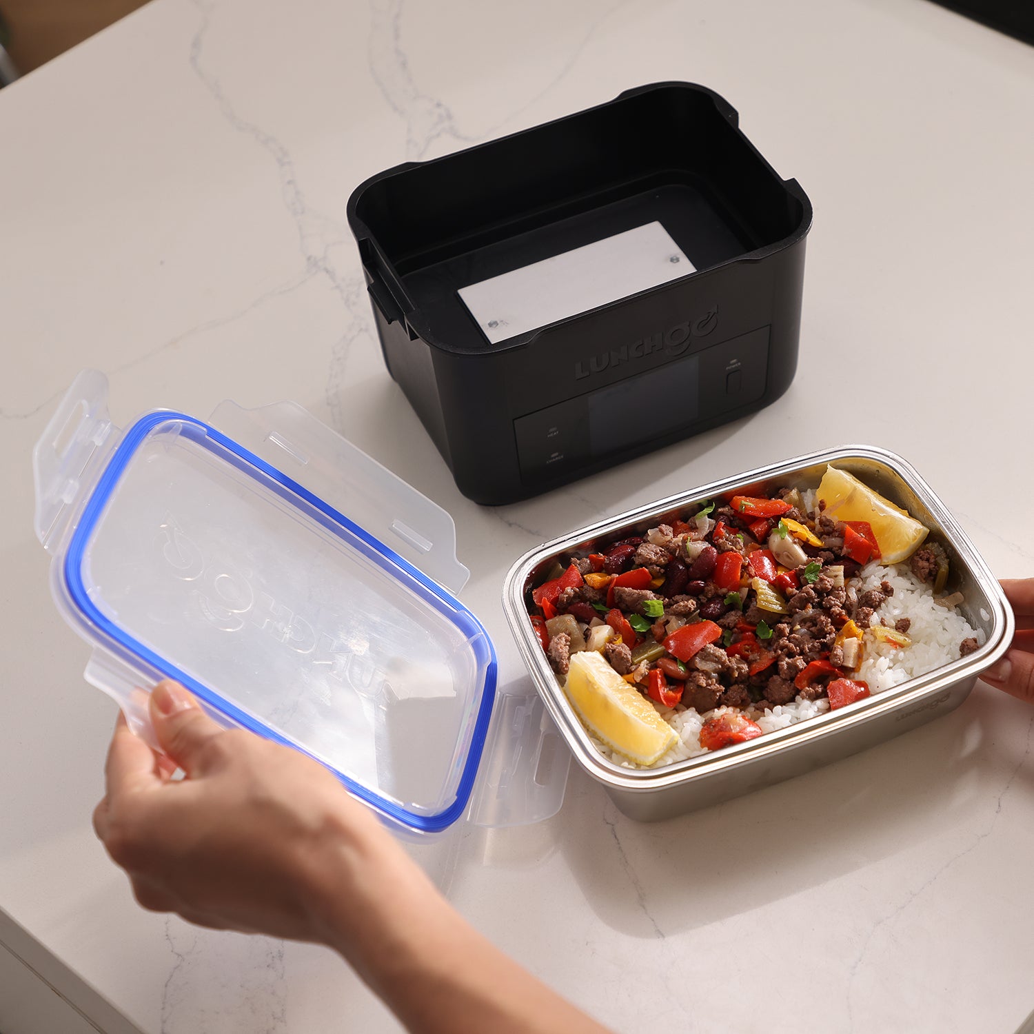 LUNCHGO® G1 Inner Container Lid Replacement – Food-Grade Sealing Cover for 5-Cup Heated Lunch Box (Leak-Resistant, BPA-Free)